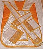 Russian Silk Roman vestment set trimmed in French bullion galloon